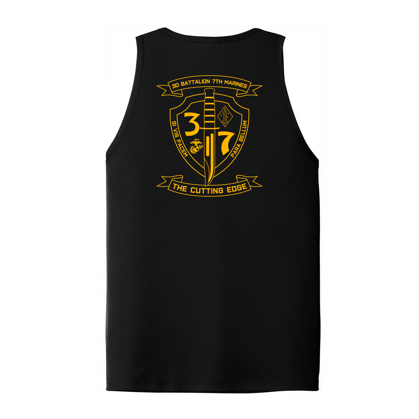 3rd Battalion 7th Marines Unit "The Cutting Edge" DRIFIT Sleeveless, Tank, Sleeveless Hoodie