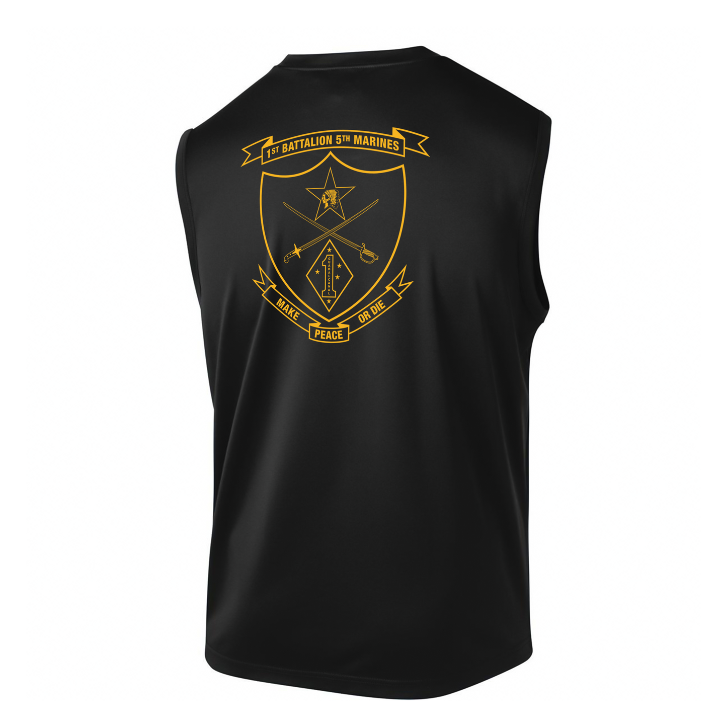 1st Battalion 5th Marines Unit "Geronimo" DRIFIT Sleeveless, Tank, Sleeveless Hoodie