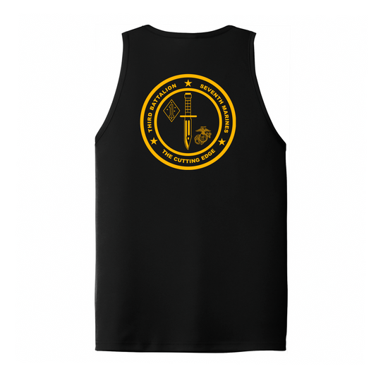 3rd Battalion 7th Marines Unit "The Cutting Edge" #2 DRIFIT Sleeveless, Tank, Sleeveless Hoodie