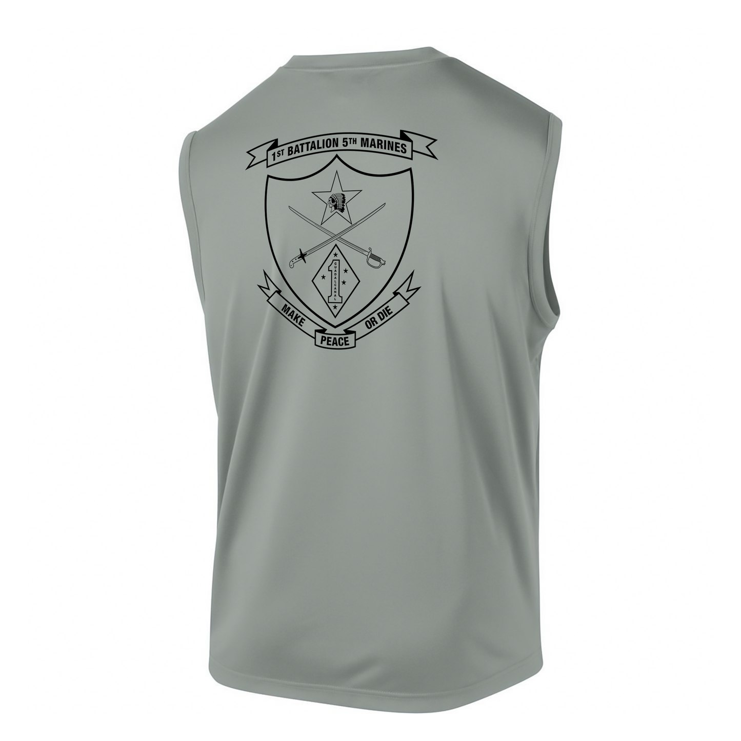 1st Battalion 5th Marines Unit "Geronimo" DRIFIT Sleeveless, Tank, Sleeveless Hoodie