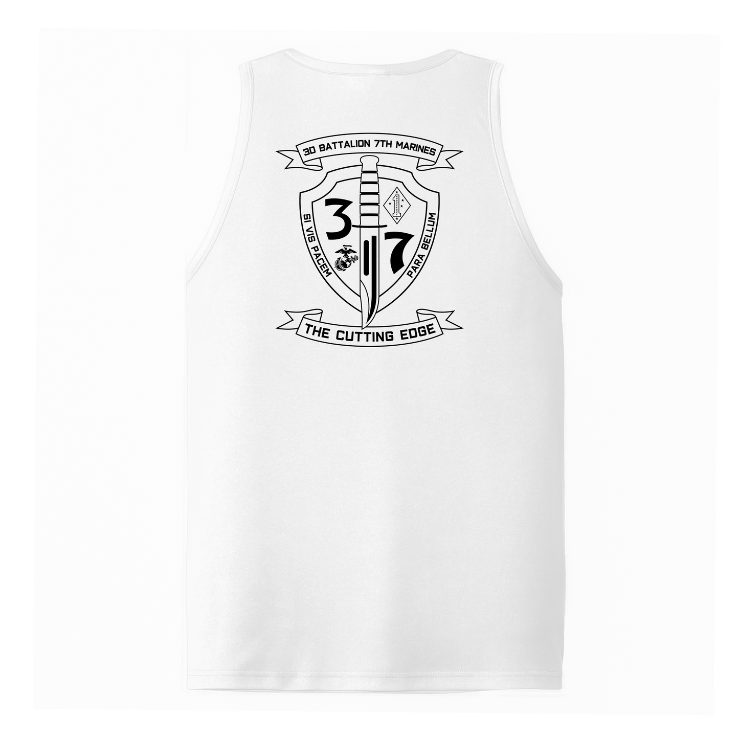 3rd Battalion 7th Marines Unit "The Cutting Edge" DRIFIT Sleeveless, Tank, Sleeveless Hoodie