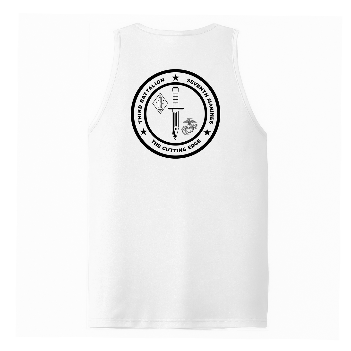 3rd Battalion 7th Marines Unit "The Cutting Edge" #2 DRIFIT Sleeveless, Tank, Sleeveless Hoodie