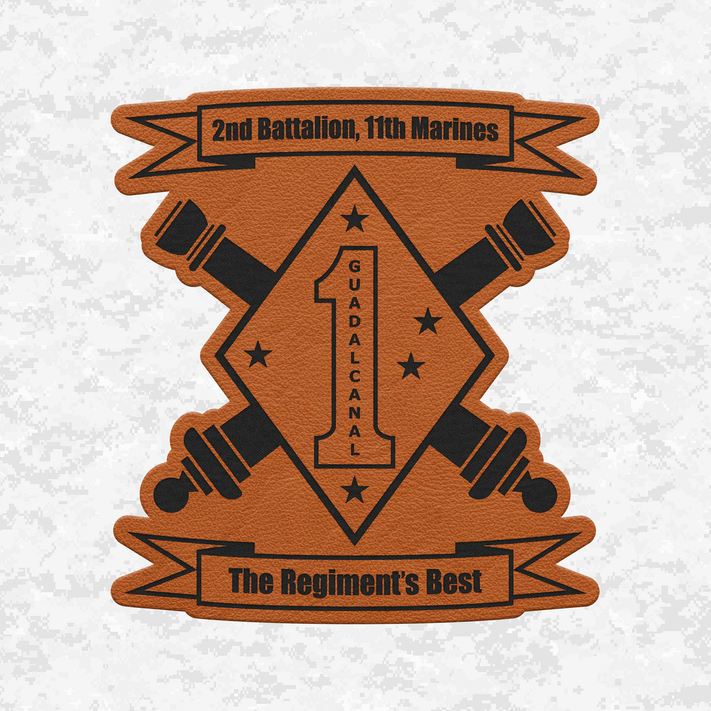 2nd Battalion 11th Marines Unit "Patriot" | Leather Patch | Velcro Backed