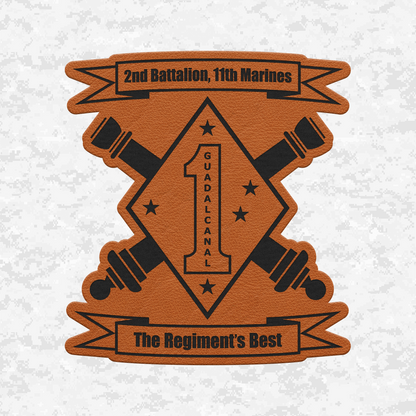 2nd Battalion 11th Marines Unit "Patriot" | Leather Patch | Velcro Backed