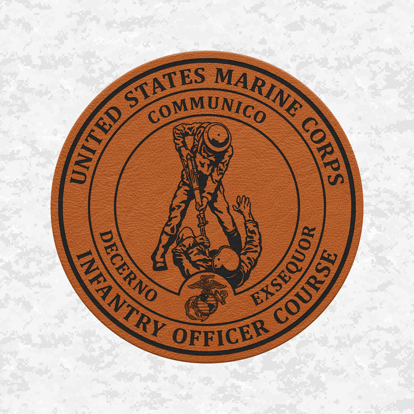 Infantry Officer Course | Leather Patch | Velcro Backed