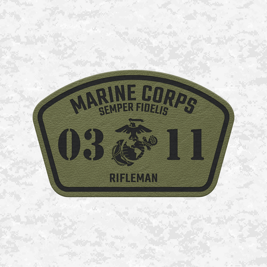 MOS 0311 Rifleman | Leather Patch | Velcro Backed