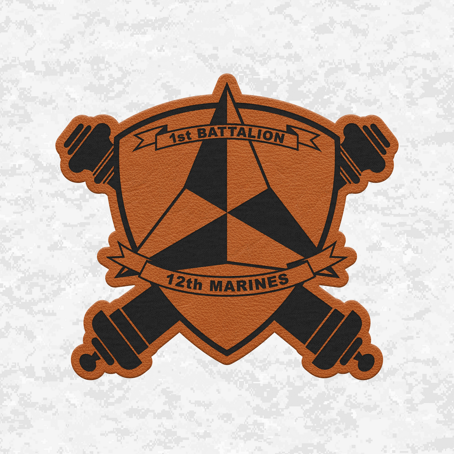 1st Battalion 12th Marines Unit "Spartans" | Leather Patch | Velcro Backed