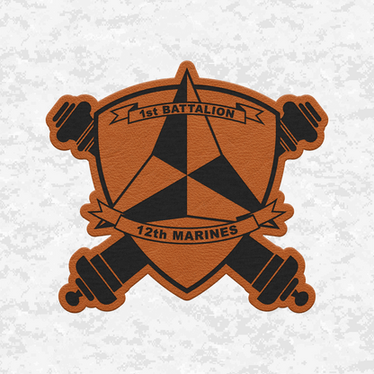 1st Battalion 12th Marines Unit "Spartans" | Leather Patch | Velcro Backed