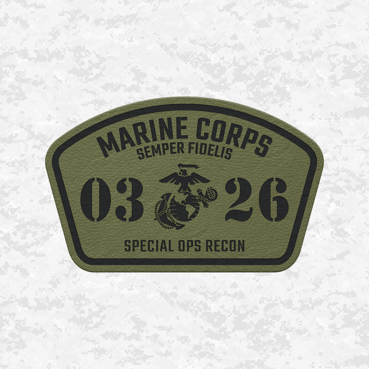 MOS 0326 Reconnaissance Marine Parachutist/Freefall | Leather Patch | Velcro Backed
