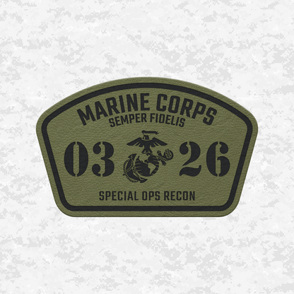 MOS 0326 Reconnaissance Marine Parachutist/Freefall | Leather Patch | Velcro Backed