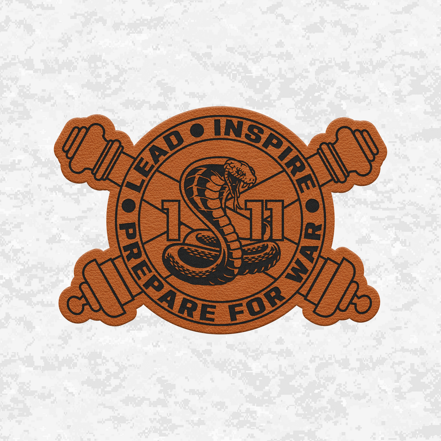 1st Battalion 11th Marines Unit "The Cobra Battalion" Special Edition | Leather Patch | Velcro Backed