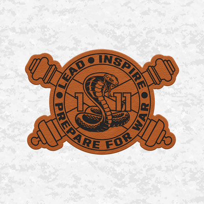 1st Battalion 11th Marines Unit "The Cobra Battalion" Special Edition | Leather Patch | Velcro Backed