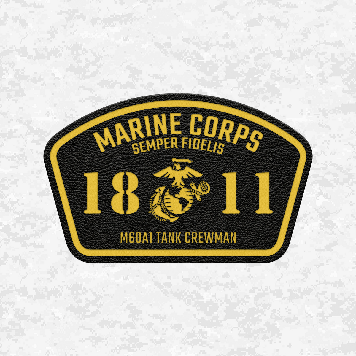 MOS 1811 M60A1 Tank Crewman | Leather Patch | Velcro Backed