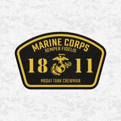 MOS 1811 M60A1 Tank Crewman | Leather Patch | Velcro Backed