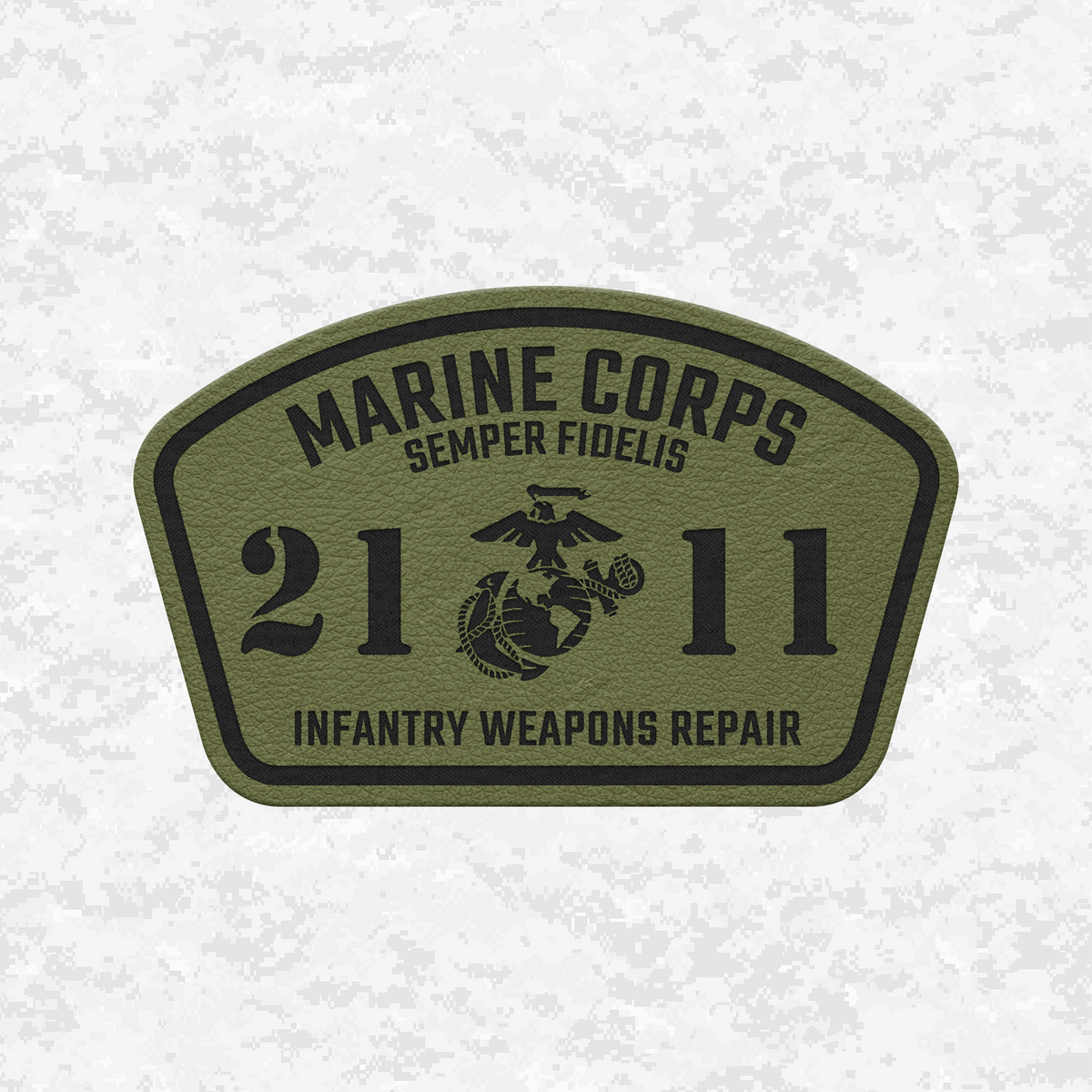 MOS 2111 Infantry Weapons Repair | Leather Patch | Velcro Backed