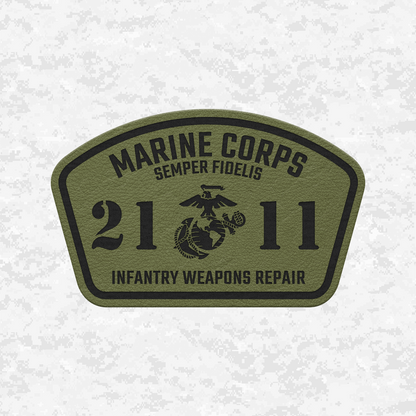 MOS 2111 Infantry Weapons Repair | Leather Patch | Velcro Backed