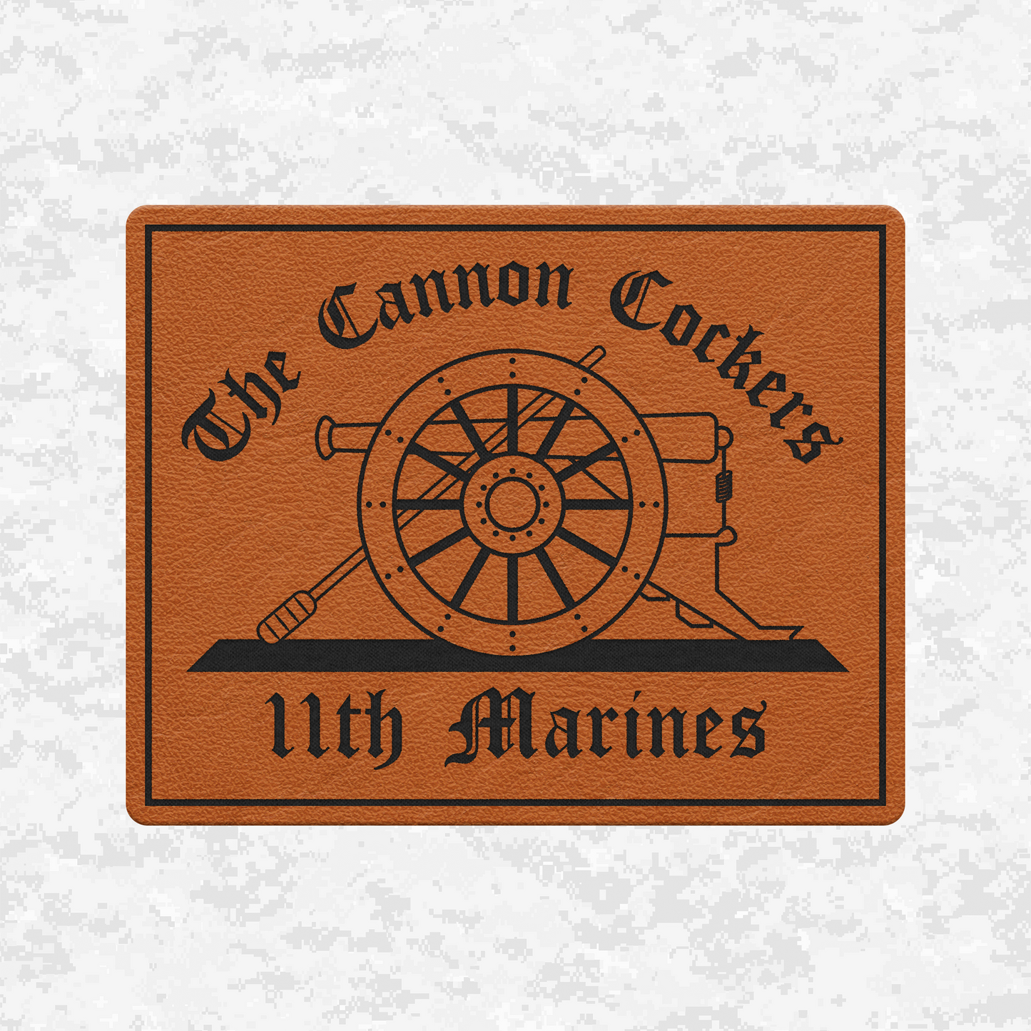 11th Marines Regiment "The Cannon Cockers" | Leather Patch | Velcro Backed