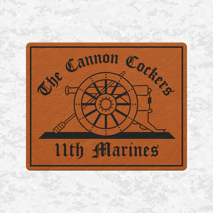11th Marines Regiment "The Cannon Cockers" | Leather Patch | Velcro Backed