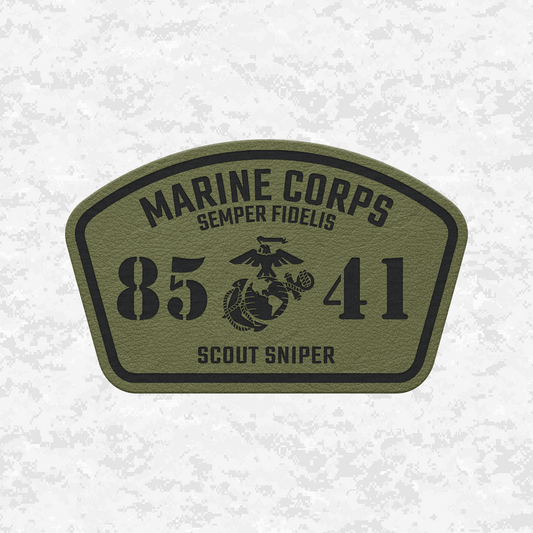 MOS 8541 Scout Sniper | Leather Patch | Velcro Backed