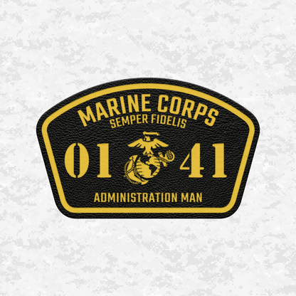 MOS 0141 Administration Man | Leather Patch | Velcro Backed