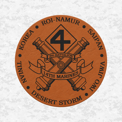 3rd Battalion 14th Marines Unit "Liberty" 2 | Leather Patch | Velcro Backed