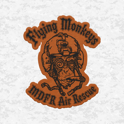 MDFR Air Rescue "Flying Monkeys" | Leather Patch | Velcro Backed
