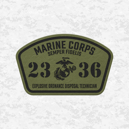 MOS 2336 Explosive Ordnance Disposal Technician | Leather Patch | Velcro Backed