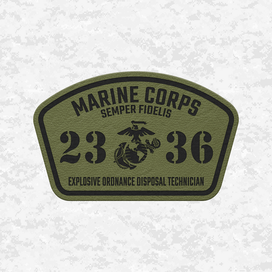 MOS 2336 Explosive Ordnance Disposal Technician | Leather Patch | Velcro Backed