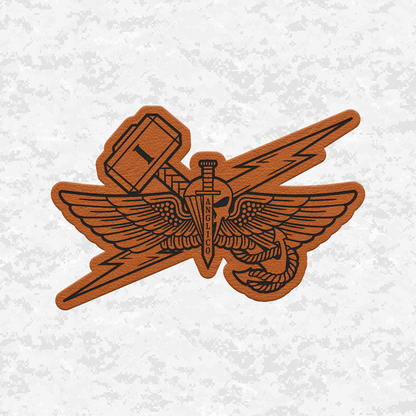 1st ANGLICO | Sky Lightning & Sea Thunder | Leather Patch | Velcro Backed