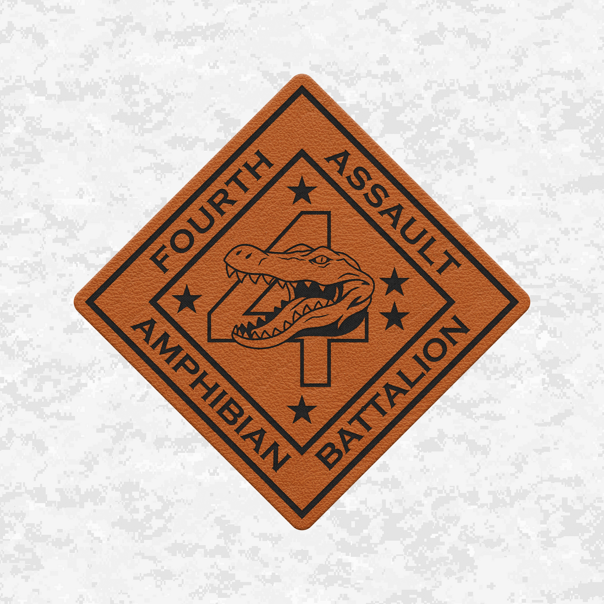 4th Assault Amphibian Battalion "4th Tracks" | Leather Patch | Velcro Backed