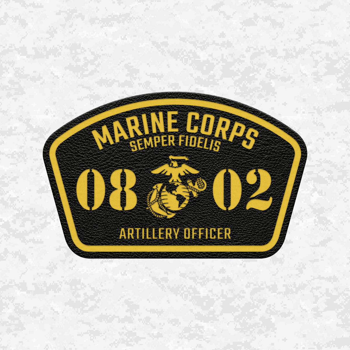 MOS 0802 Artillery Officer | Leather Patch | Velcro Backed