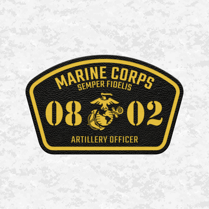 MOS 0802 Artillery Officer | Leather Patch | Velcro Backed