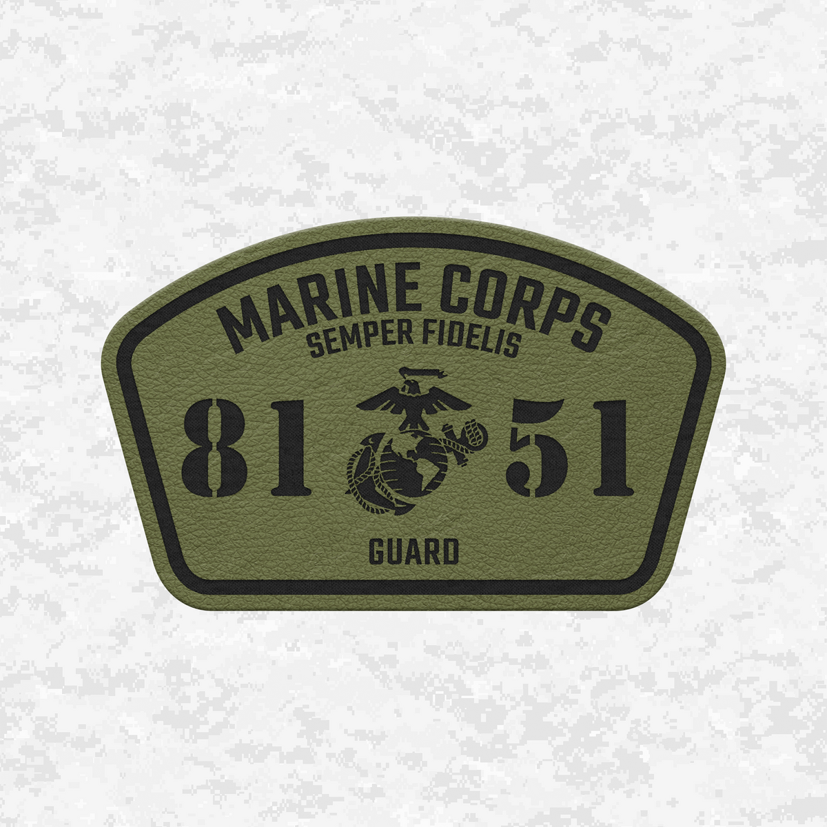 MOS 8151 Guard | Leather Patch | Velcro Backed