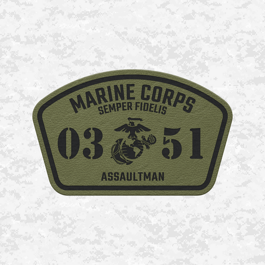 MOS 0351 Assaultman | Leather Patch | Velcro Backed