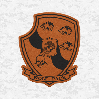 3rd Light Armored Reconnaissance Battalion "Wolfpack" | Leather Patch | Velcro Backed
