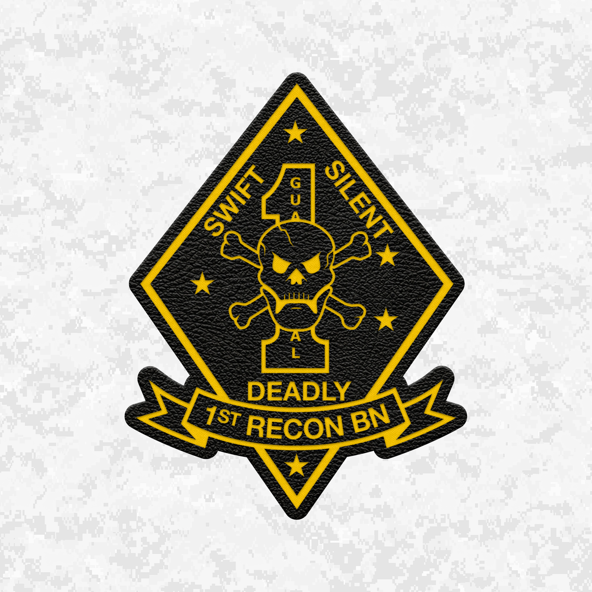 1st Reconnaissance Battalion Unit ¨Swift, Silent, Deadly¨ | Leather Patch | Velcro Backed