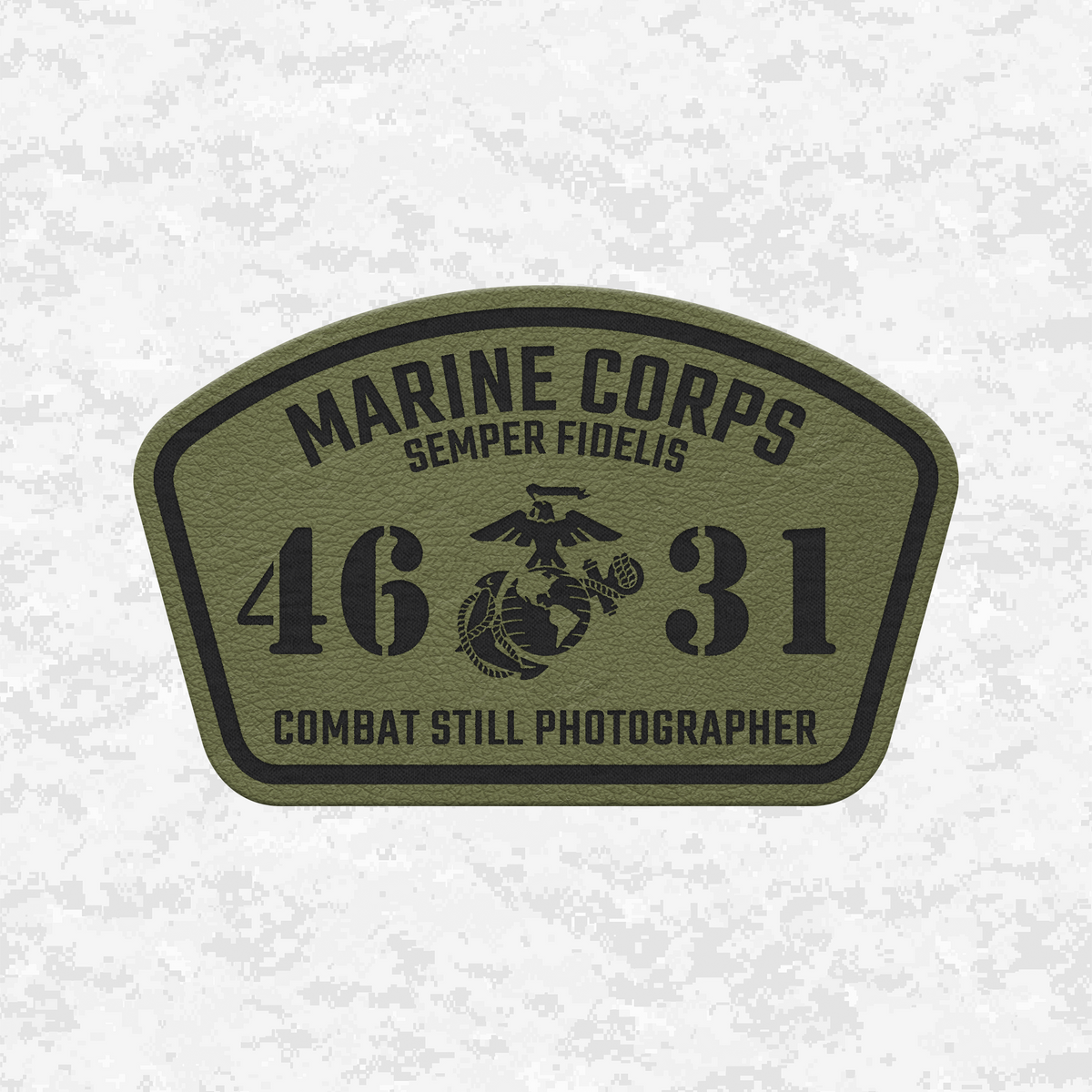 MOS 4631 Combat Still Photographer | Leather Patch | Velcro Backed