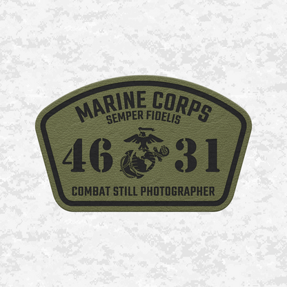 MOS 4631 Combat Still Photographer | Leather Patch | Velcro Backed