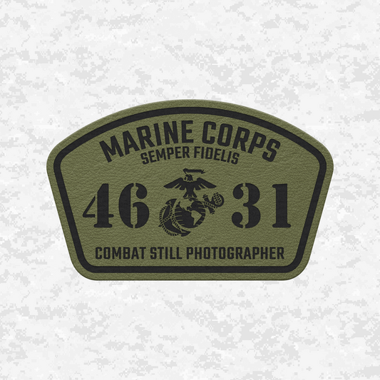 MOS 4631 Combat Still Photographer | Leather Patch | Velcro Backed