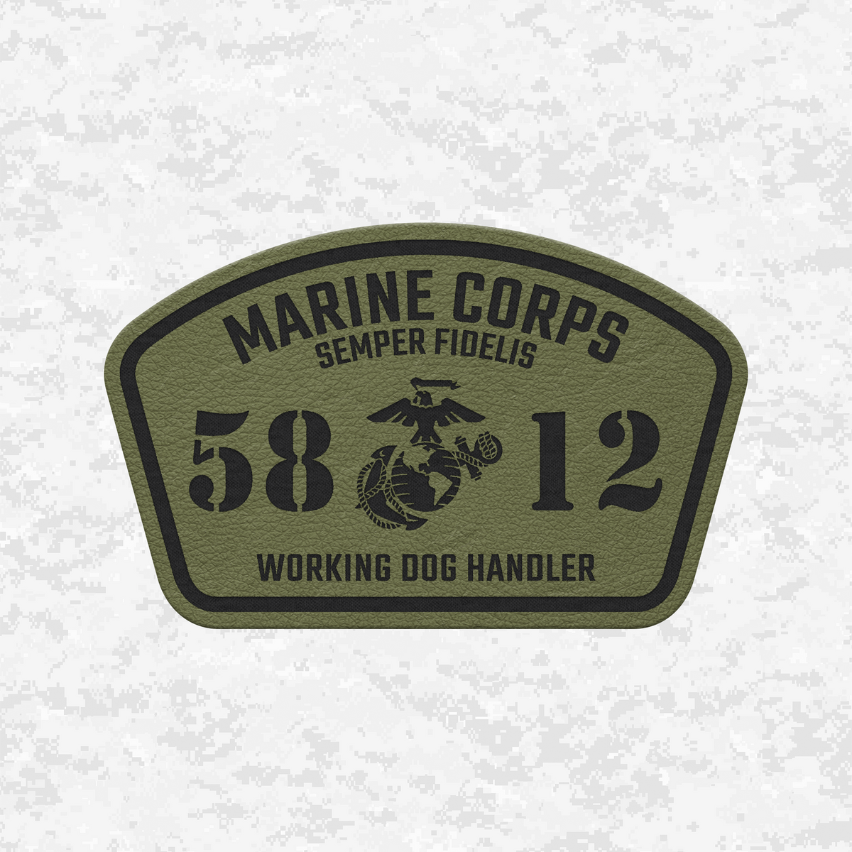 MOS 5812 Working Dog Handler | Leather Patch | Velcro Backed