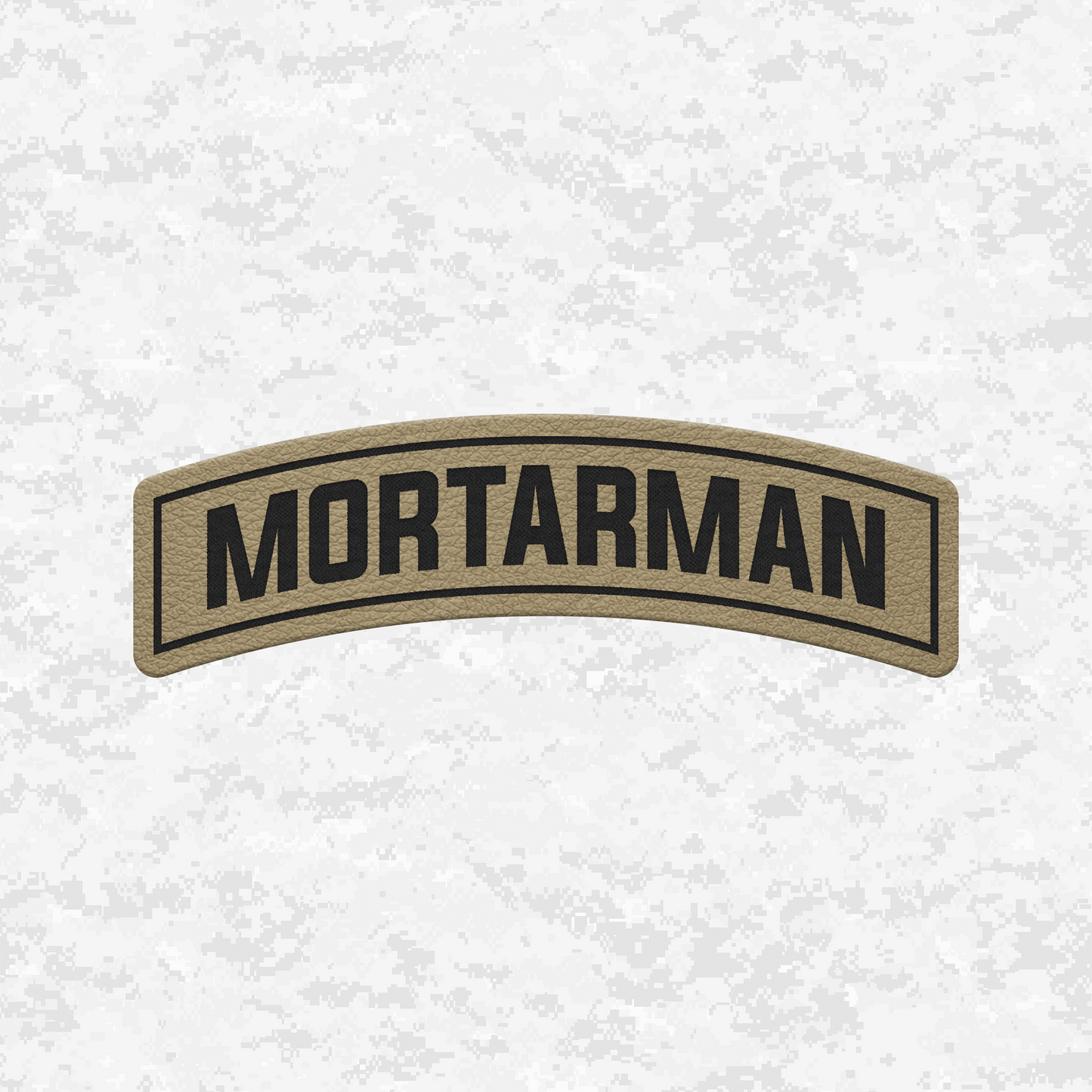 Mortarman Tab Insignia | Leather Patch | Velcro Backed