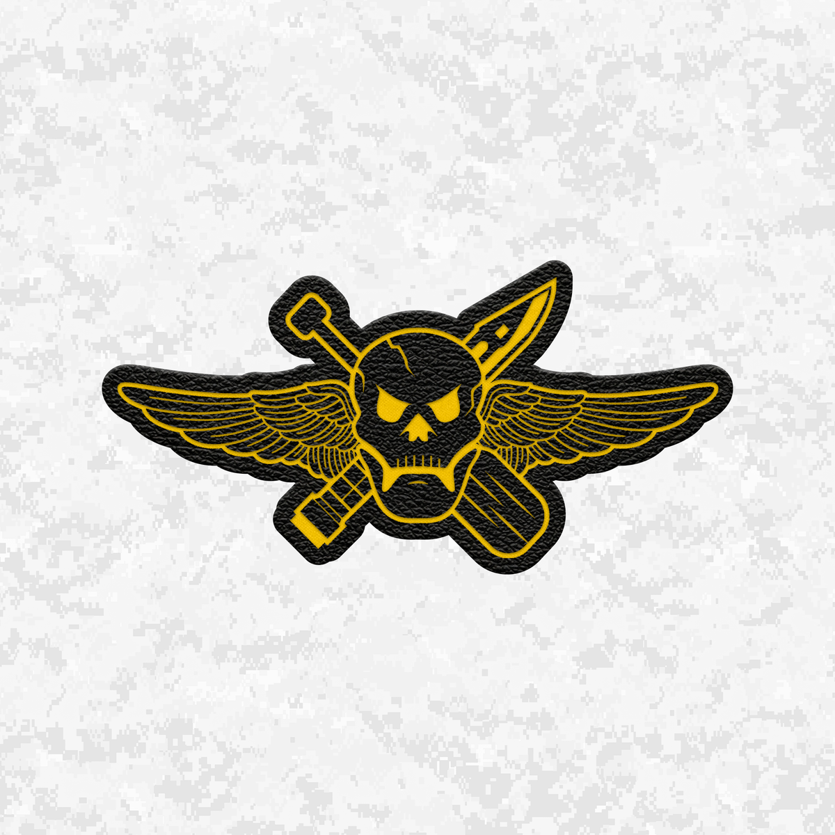 Recon Skull Jack & Wings | Leather Patch | Velcro Backed