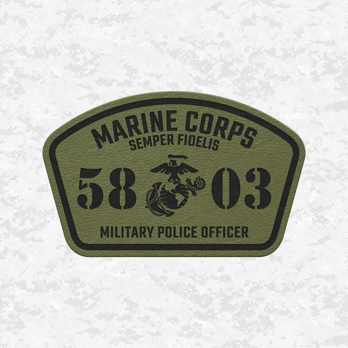 MOS 5803 Military Police Officer | Leather Patch | Velcro Backed