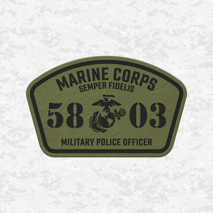 MOS 5803 Military Police Officer | Leather Patch | Velcro Backed