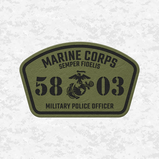 MOS 5803 Military Police Officer | Leather Patch | Velcro Backed