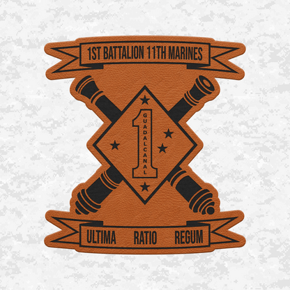 1st Battalion 11th Marines Unit "Cobra" | Leather Patch | Velcro Backed