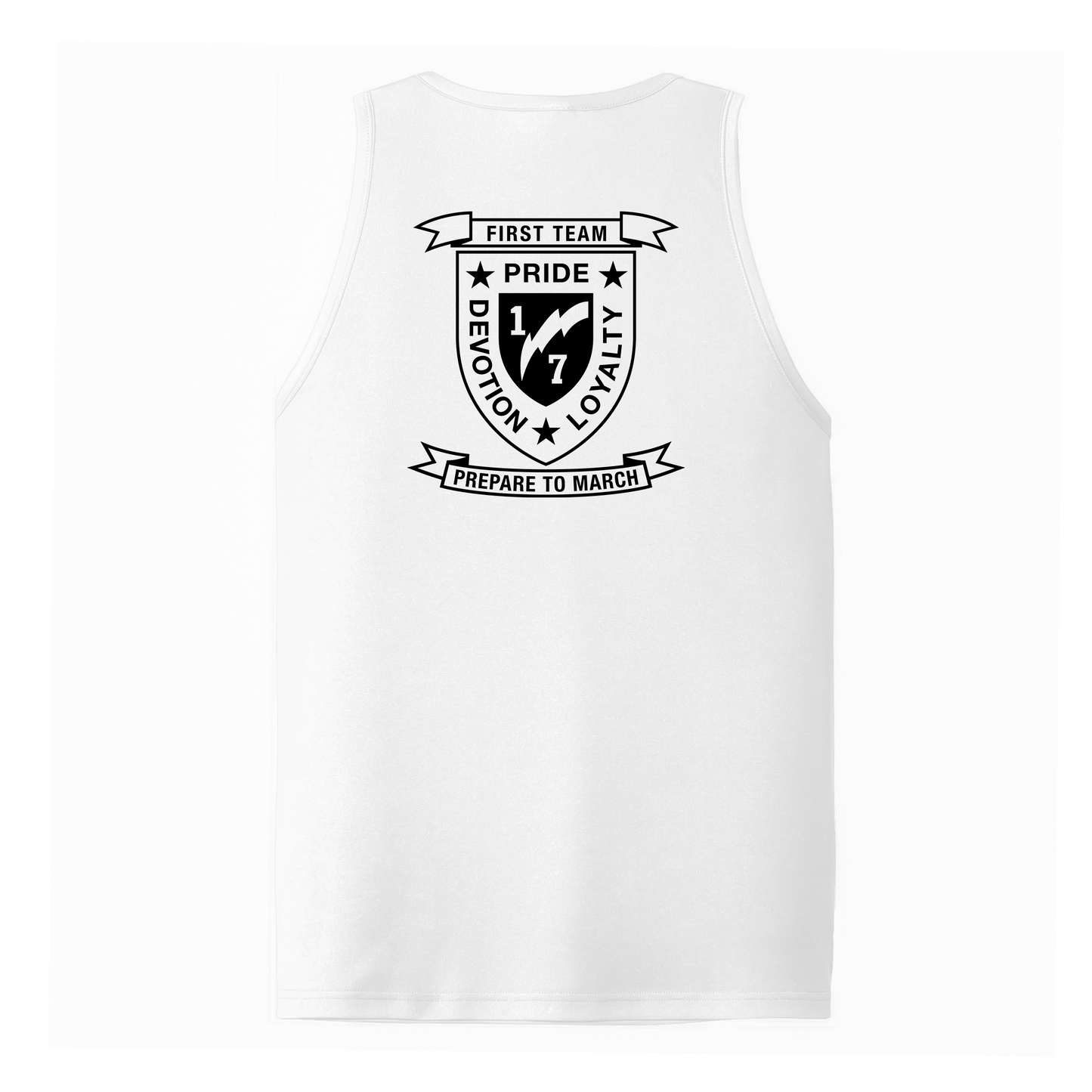 1st Battalion 7th Marines Unit "First Team" DRIFIT Sleeveless, Tank, Sleeveless Hoodie