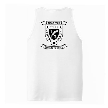 1st Battalion 7th Marines Unit "First Team" DRIFIT Sleeveless, Tank, Sleeveless Hoodie