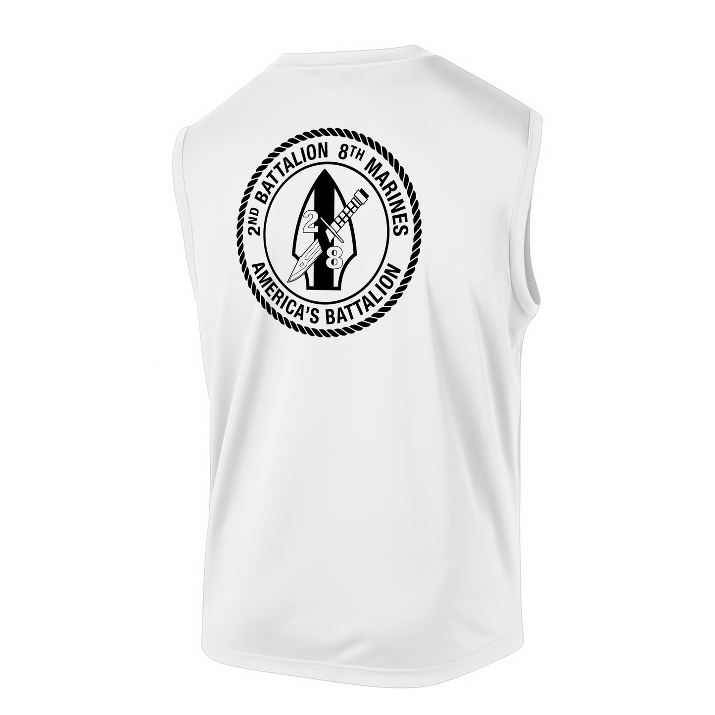 2nd Battalion 8th Marines Unit "America's Battalion" DRIFIT Sleeveless, Tank, Sleeveless Hoodie