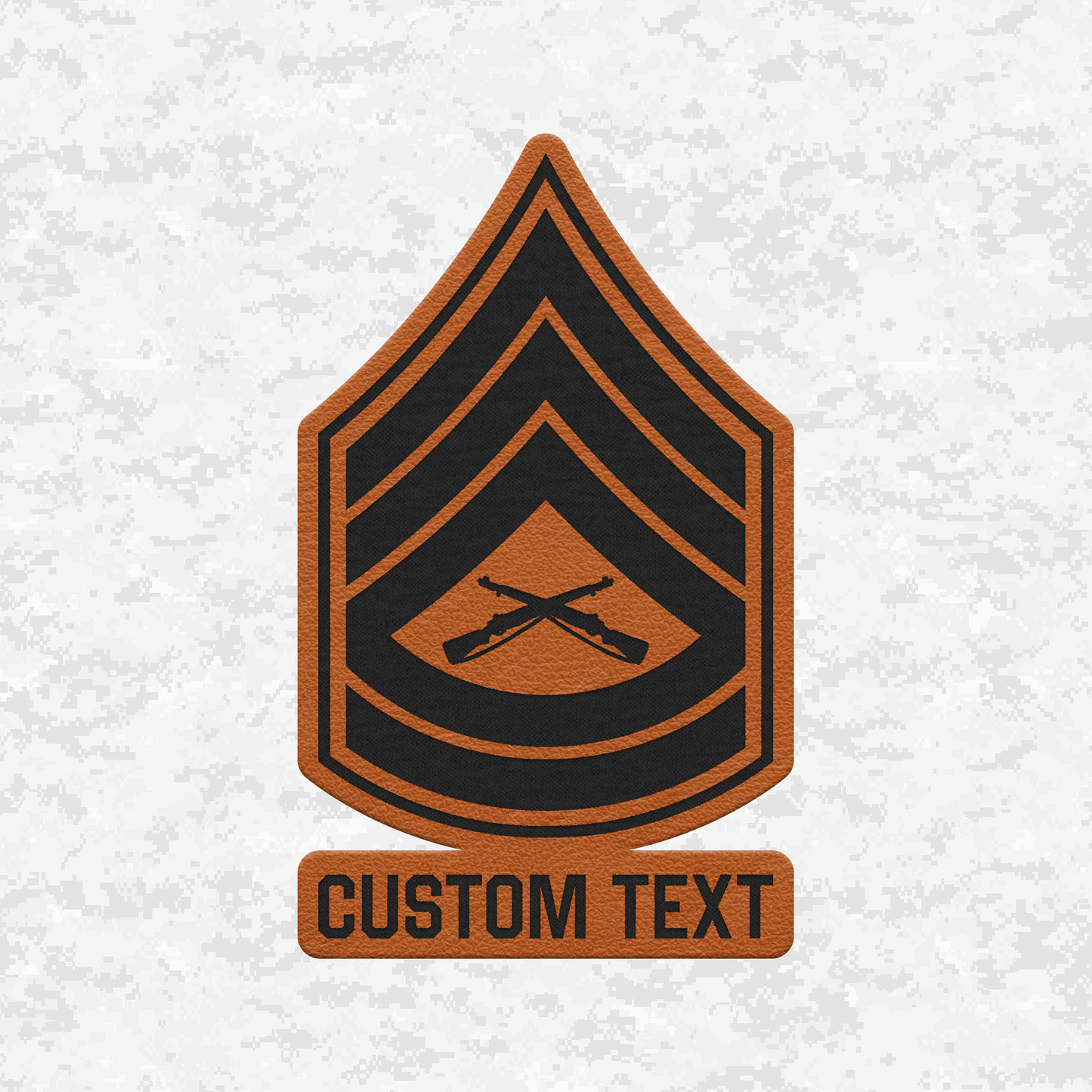 Custom E7 Gunnery Sergeant of Marines | Leather Patch | Velcro Backed